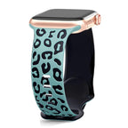 Bransoletka Apple Watch w cyjanowy wzór lamparta