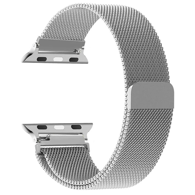 Magnetyczna bransoleta Apple Watch ze stali srebrna