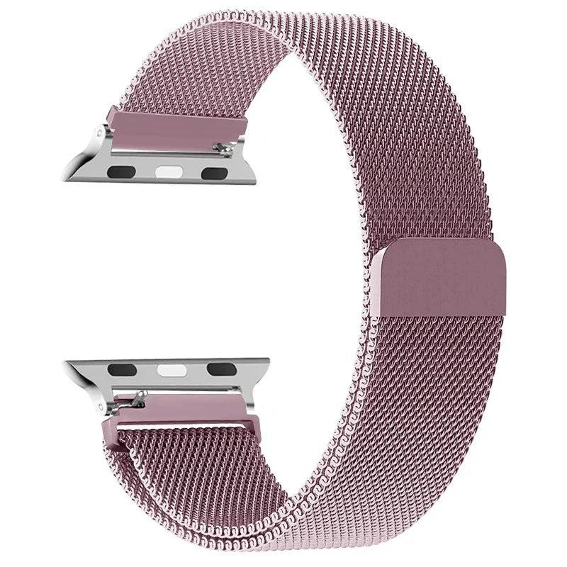 Magnetyczna bransoleta Apple Watch ze stali fuksja