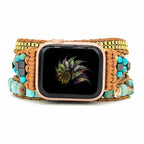 Bransoletka Apple Watch z naturalnym turkusowym kamieniem