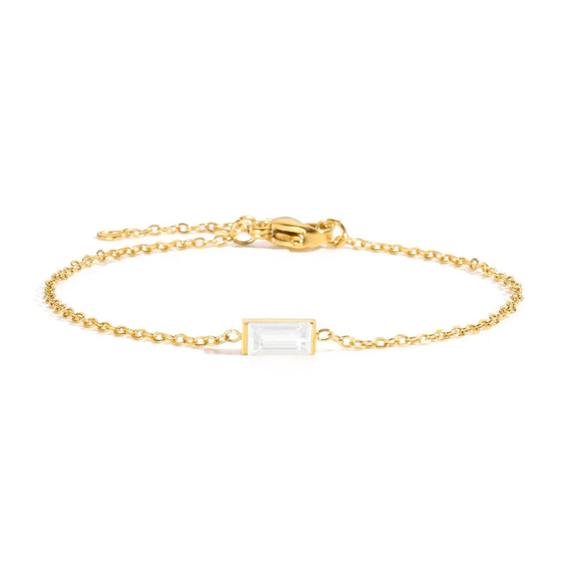 Bransoletka z kolorowym kamieniem urodzinowym