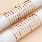 Dwukolorowa bransoletka z inicjałem