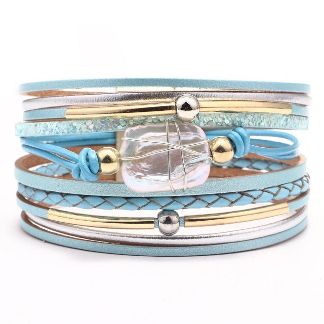 Bransoletka Boho Chic niebieska
