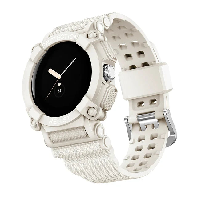 Solidna ochrona bransoletki do smartwatcha Google Pixel Watch 1 & 2 biały