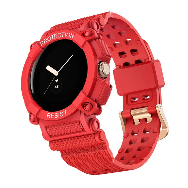 Solidna ochrona bransoletki do smartwatcha Google Pixel Watch 1 & 2 czerwony