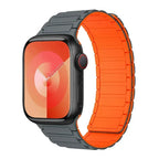 Magnetyczny pasek zastępczy do Apple Watch szaro-pomarańczowy