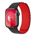 Magnetyczny pasek zastępczy do Apple Watch czarno-czerwony