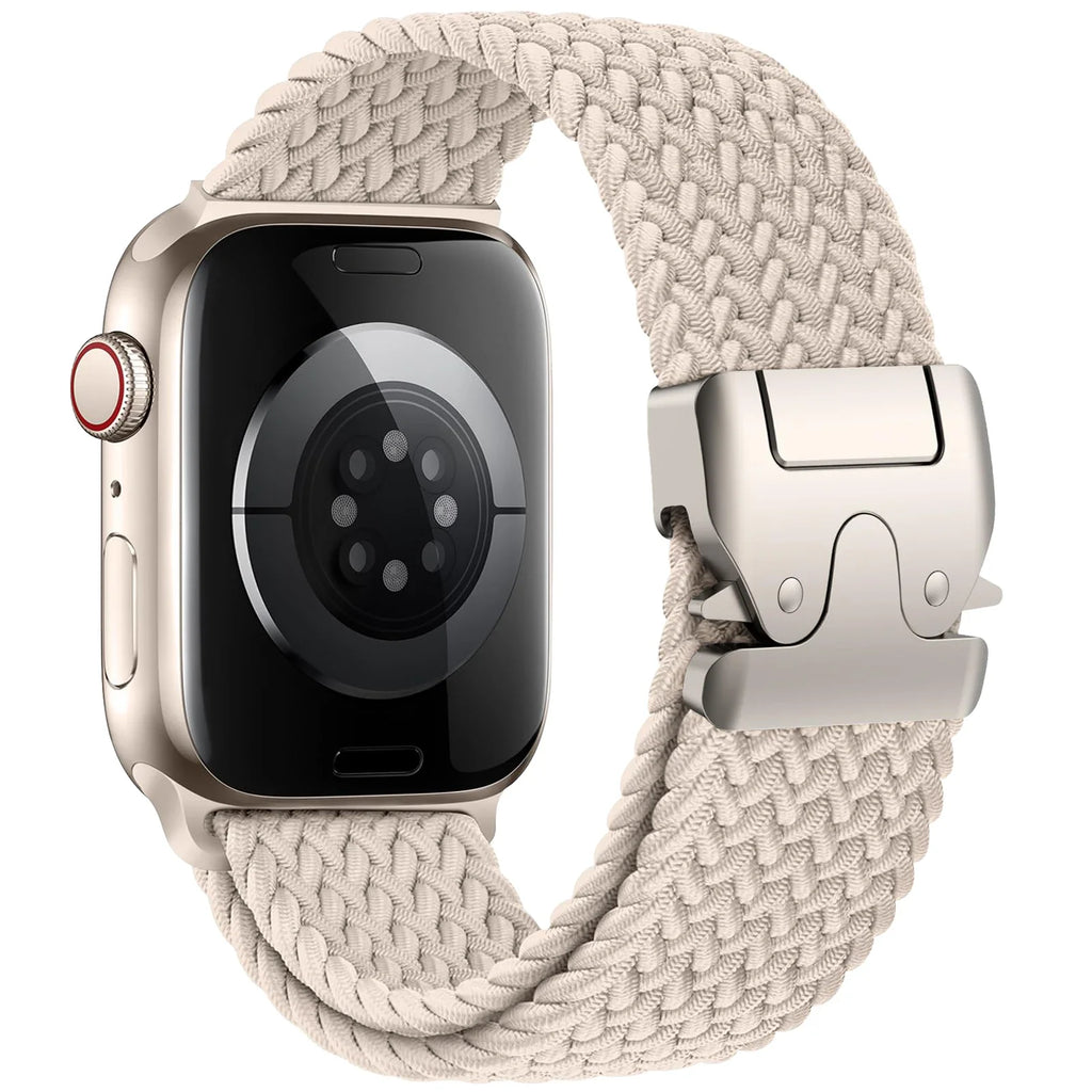 Pasek zamienny do Apple Watch z beżowej linki spadochronowej