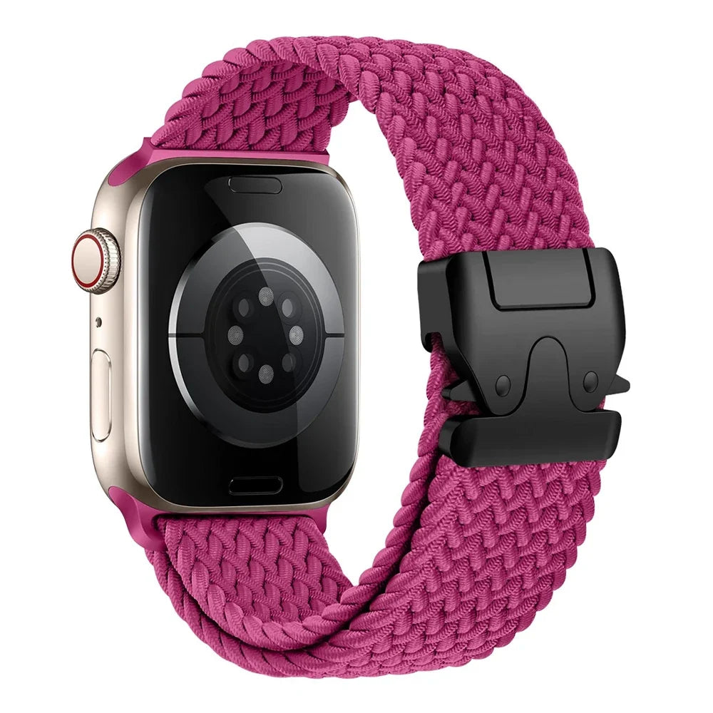 Pasek zamienny do Apple Watch z fuksjowej linki spadochronowej
