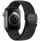 Pasek zamienny do Apple Watch z czarnej linki spadochronowej
