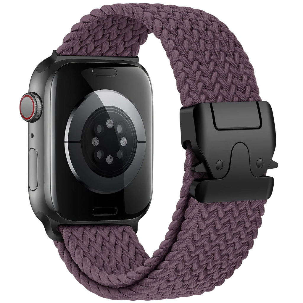 Pasek zamienny do Apple Watch z fioletowej linki spadochronowej