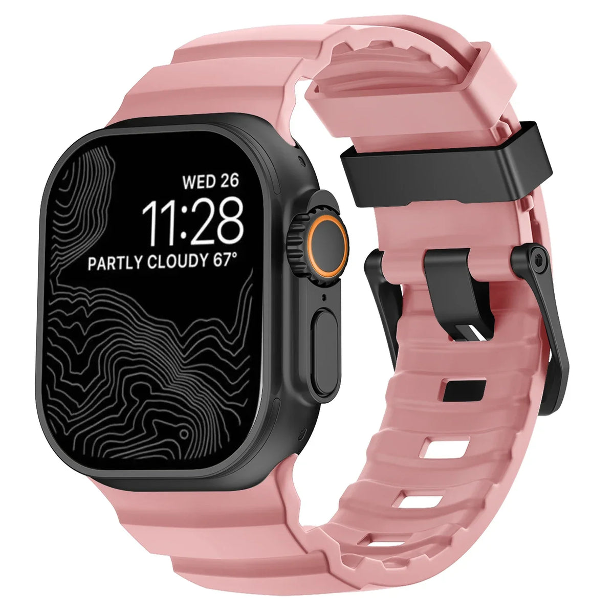 Gruby silikonowy pasek zamienny do Apple Watch różowy