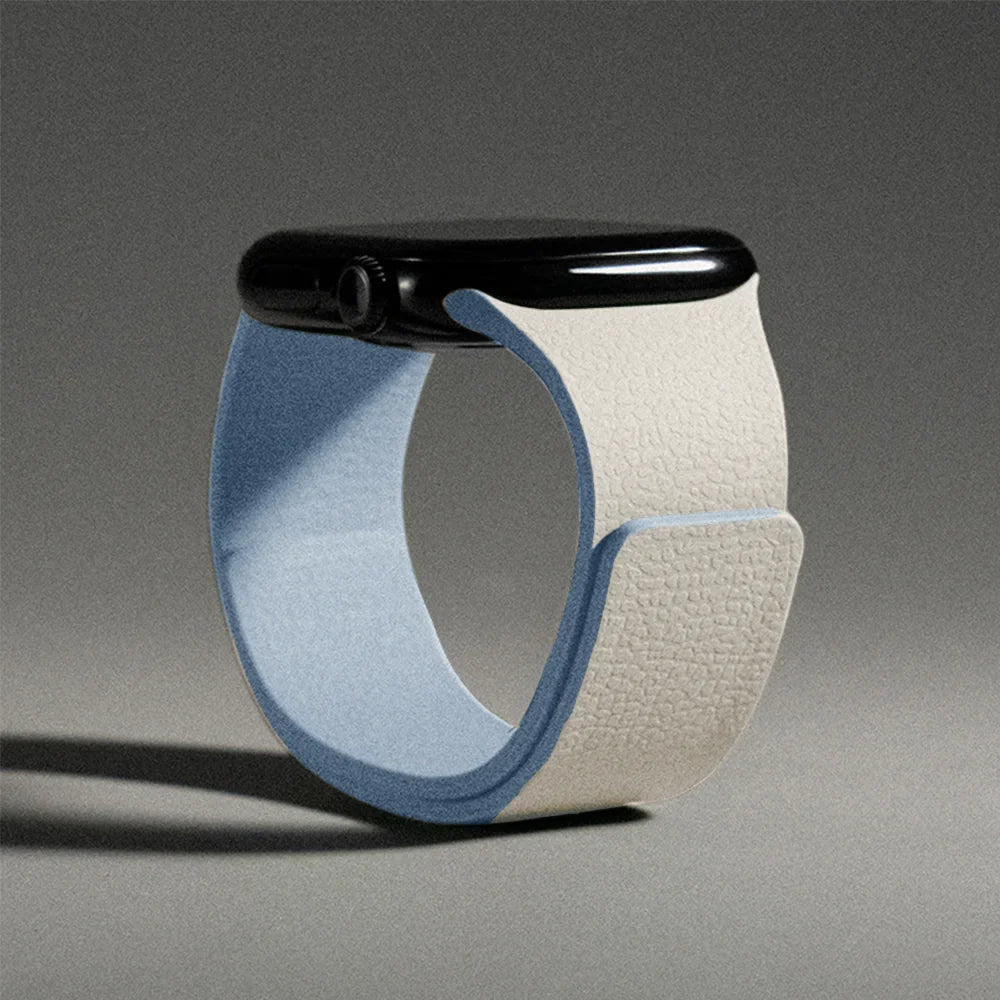 Wymienny magnetyczny pasek silikonowy do Apple Watch w kolorze białym
