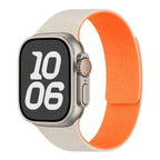 Wymienny magnetyczny pasek silikonowy do Apple Watch w kolorze beżowo-pomarańczowym