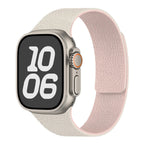 Wymienny magnetyczny pasek silikonowy do Apple Watch w kolorze biało-różowym