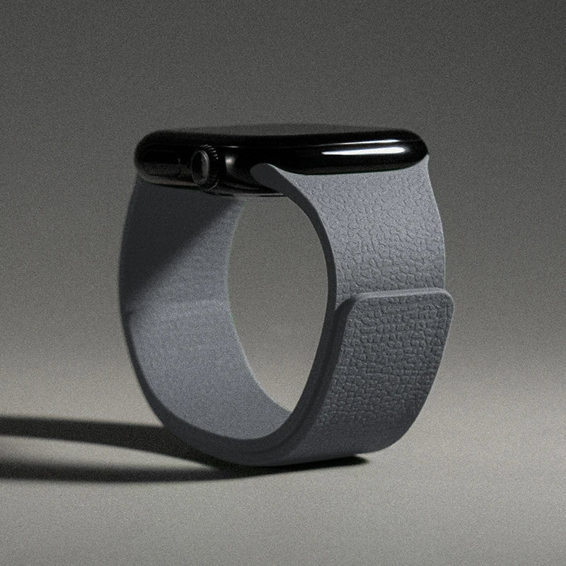 Wymienny magnetyczny pasek silikonowy do Apple Watch w kolorze szarym