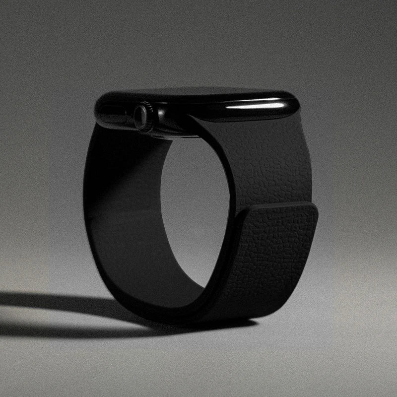 Wymienny magnetyczny pasek silikonowy do Apple Watch w kolorze czarnym