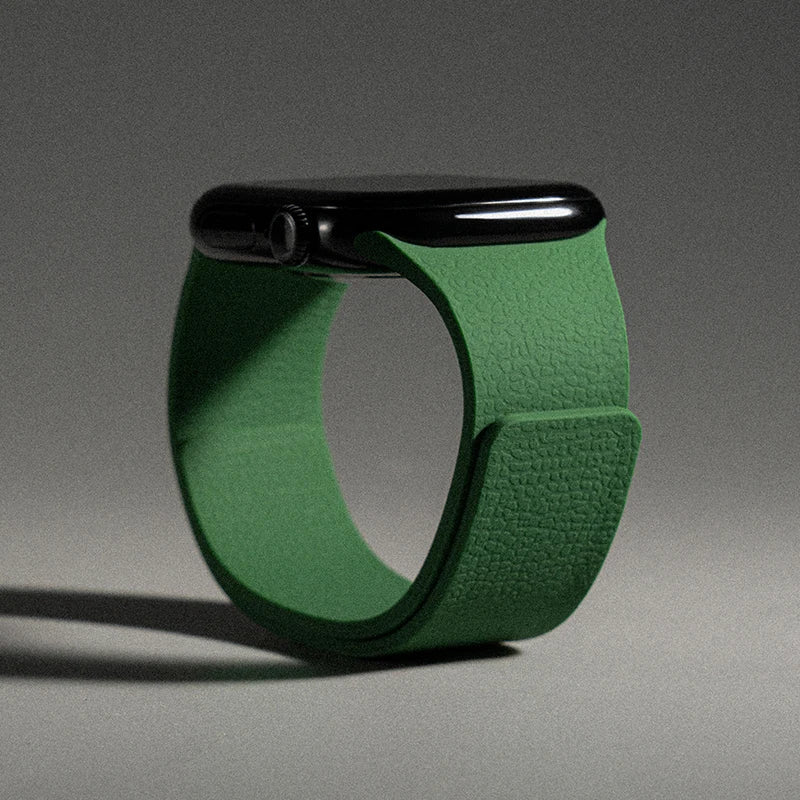 Wymienny magnetyczny pasek silikonowy do Apple Watch w kolorze zielonym
