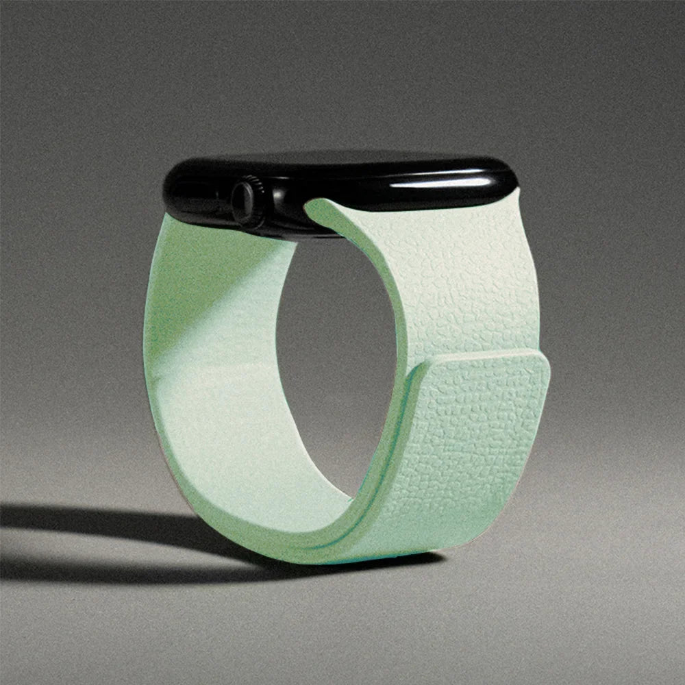 Wymienny magnetyczny pasek silikonowy do Apple Watch w kolorze miętowo-zielonym