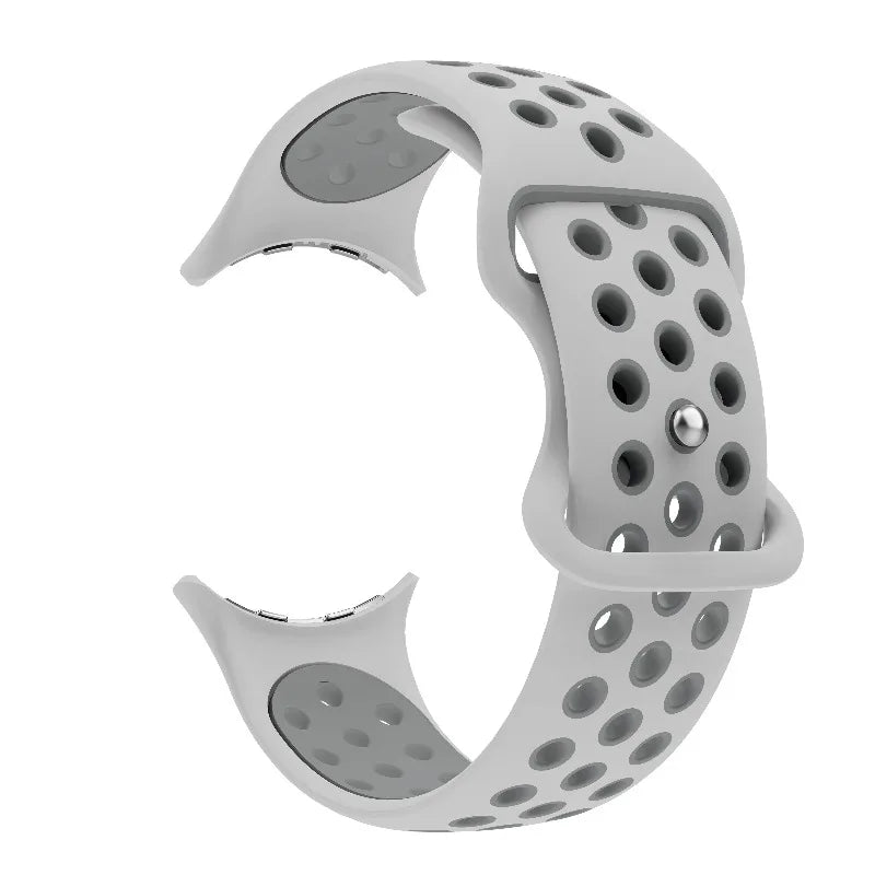 Pasek zamienny do Google Pixel Watch 1, 2, 3, 4 41mm 45mm  biało-szary