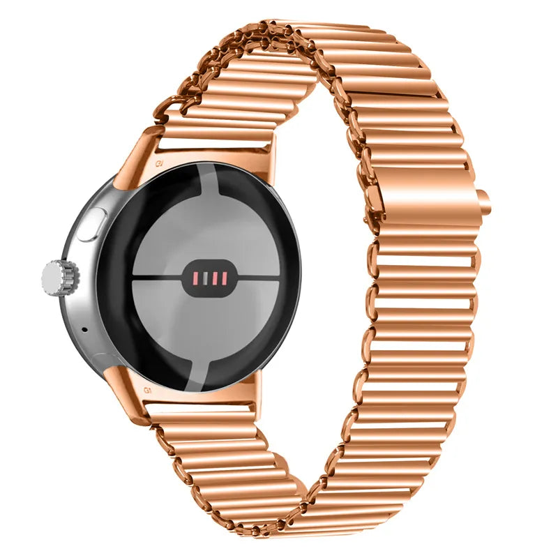 Bransoletka ze Stali Hartowanej do Smartwatch Google Pixel Watch 1 & 2 różowe złoto