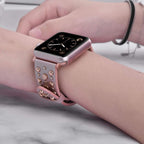 Skórzany pasek z nitami do Apple Watch