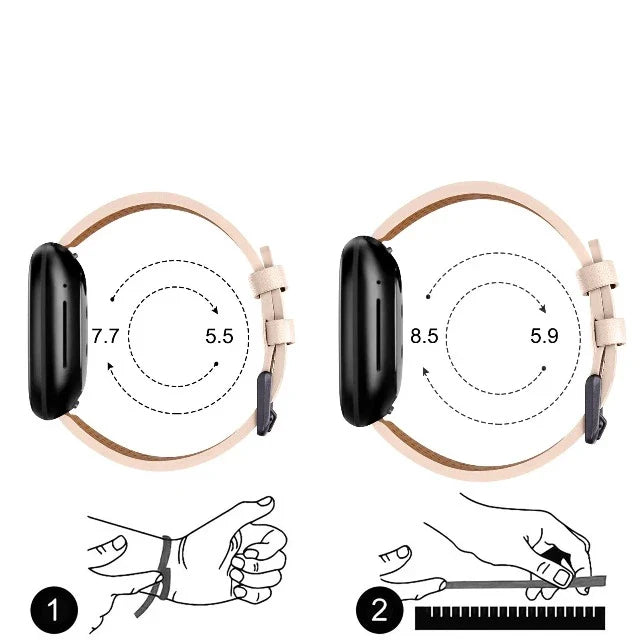 Pasek skórzany do zegarka Fitbit Versa 3 Versa 4 Sense 2