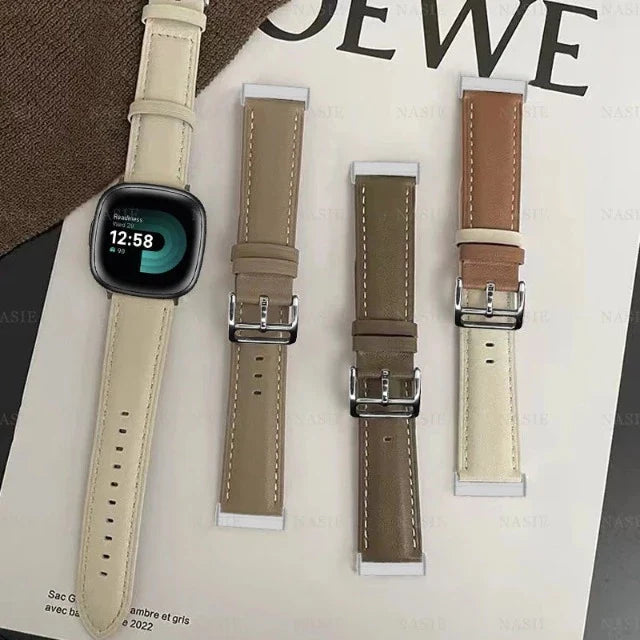 Skórzany pasek do zegarka Fitbit Versa 3 Versa 4 Sense 2