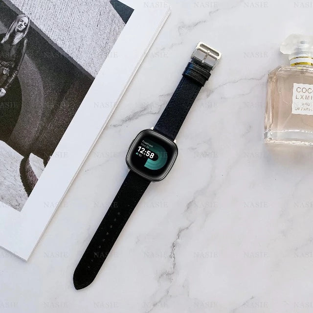 Skórzany pasek do zegarka Fitbit Versa 3 Versa 4 Sense 2