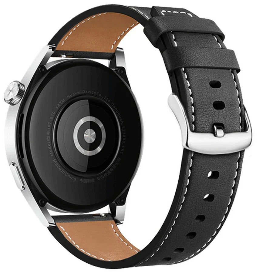 Czarny skórzany pasek do smartwatcha Google Pixel Watch 1 i 2