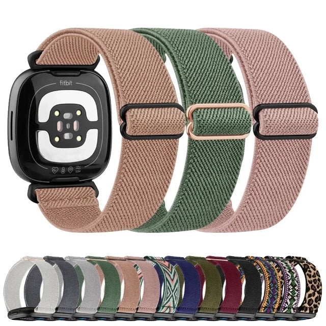 Elastyczna opaska nylonowa do Fitbit Versa 3 Versa 4 Sense 2