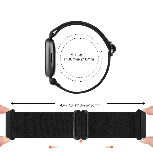 Elastyczny pasek nylonowy do Fitbit Versa 3 Versa 4 Sense 2