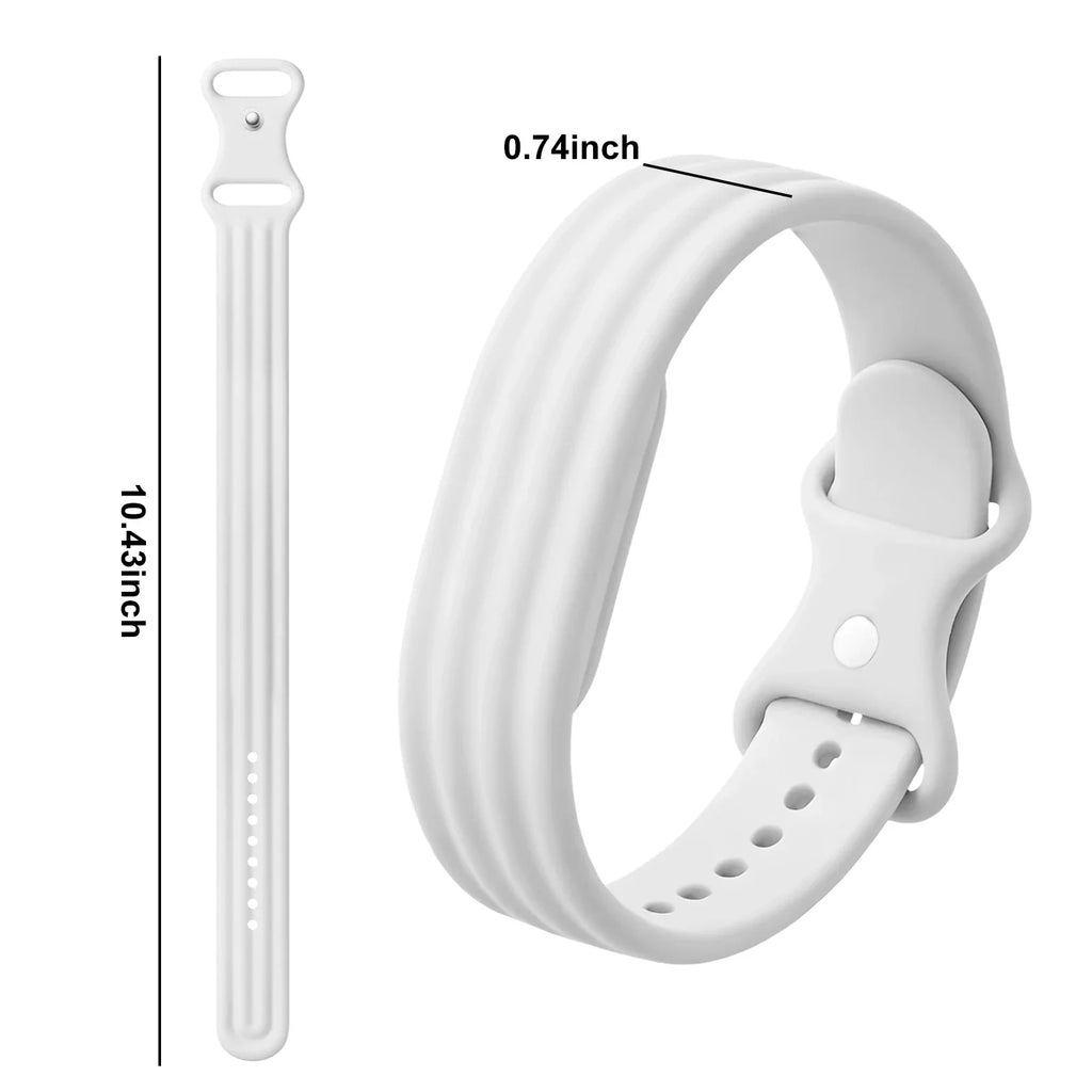 Biały silikonowy pasek do zegarka Google Fitbit Air