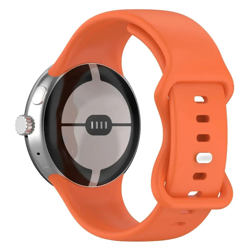 Bransoletka silikonowa do smartwatcha Google Pixel Watch 1 & 2 pomarańczowa