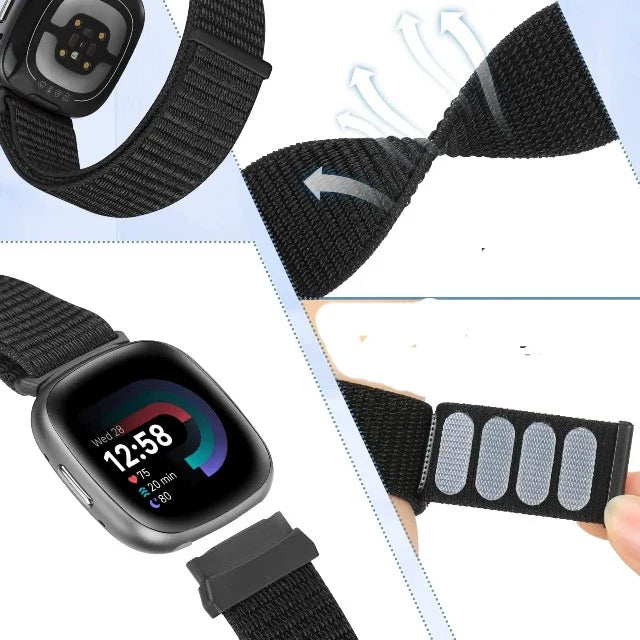 Pasek z tkaniny do zegarka Fitbit Versa 3 Versa 4 Sense 2
