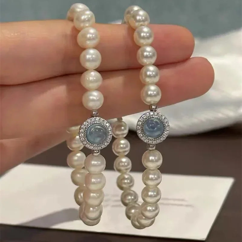 Elegancka bransoletka z pereł Gourmette