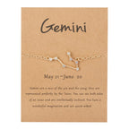 Bransoletka damska znak zodiaku 12 konstelacji bliźnięta