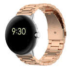 Bransoleta zegarka ze stali hartowanej Smartwatch Google Pixel Watch 1 & 2 różowe złoto