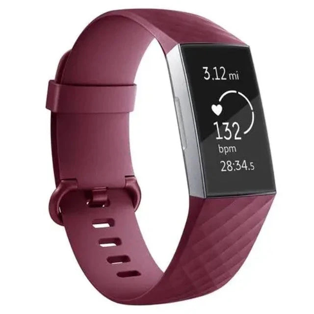 Bransoletka do zegarka Fitbit Charge 3 & Charge 4 bordowa