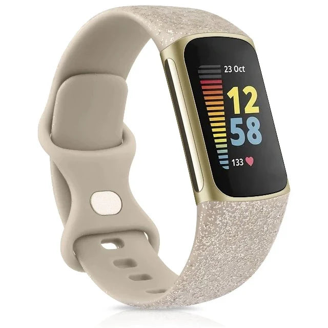 Bransoletka do zegarka Fitbit Charge 5 błyszczące złoto