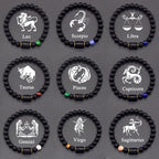 Czarna bransoletka znak zodiaku Astro czarna 12 konstelacji