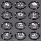 Bransoletka z koralików z znakami zodiaku 12 konstelacji