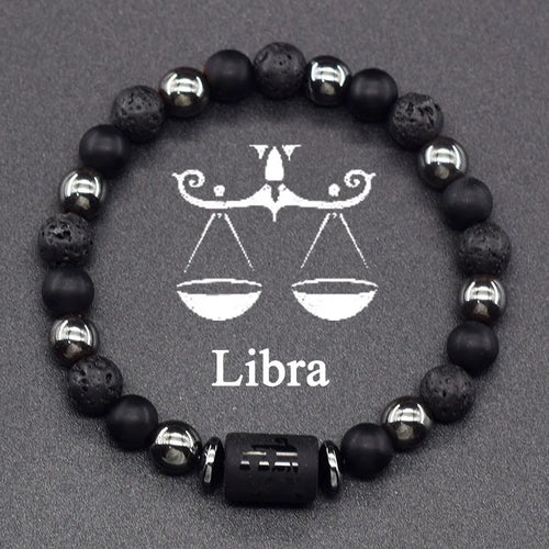 Bransoletka z koralików z znakami zodiaku 12 konstelacji