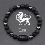 Bransoletka z koralików z znakiem zodiaku 12 konstelacji lew