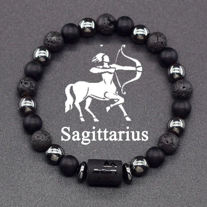 4Bransoletka z koralików z znakiem zodiaku 12 konstelacji strzelec