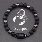 Bransoletka z koralików z znakiem zodiaku 12 konstelacji skorpion
