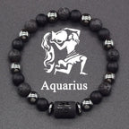 Bransoletka z koralików z znakiem zodiaku 12 konstelacji wodnik