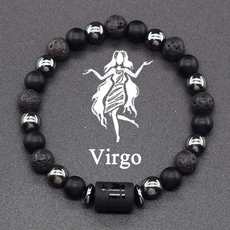 Bransoletka z koralików z znakiem zodiaku 12 konstelacji panna