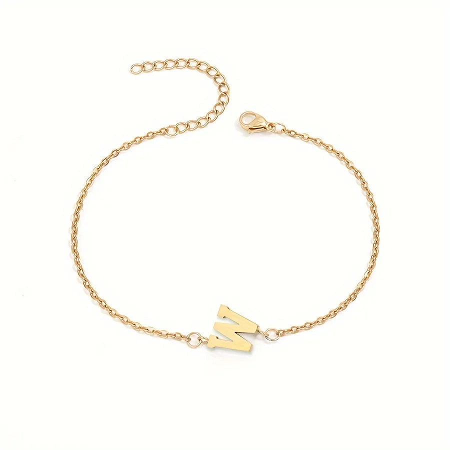 Spersonalizowana bransoletka dla kobiet z inicjałem złoto w