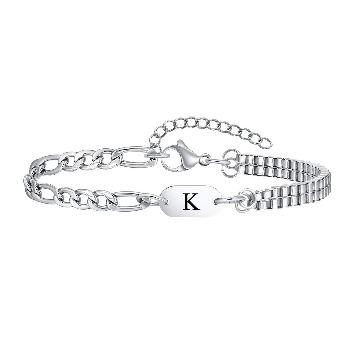 Męska bransoletka z inicjałem k